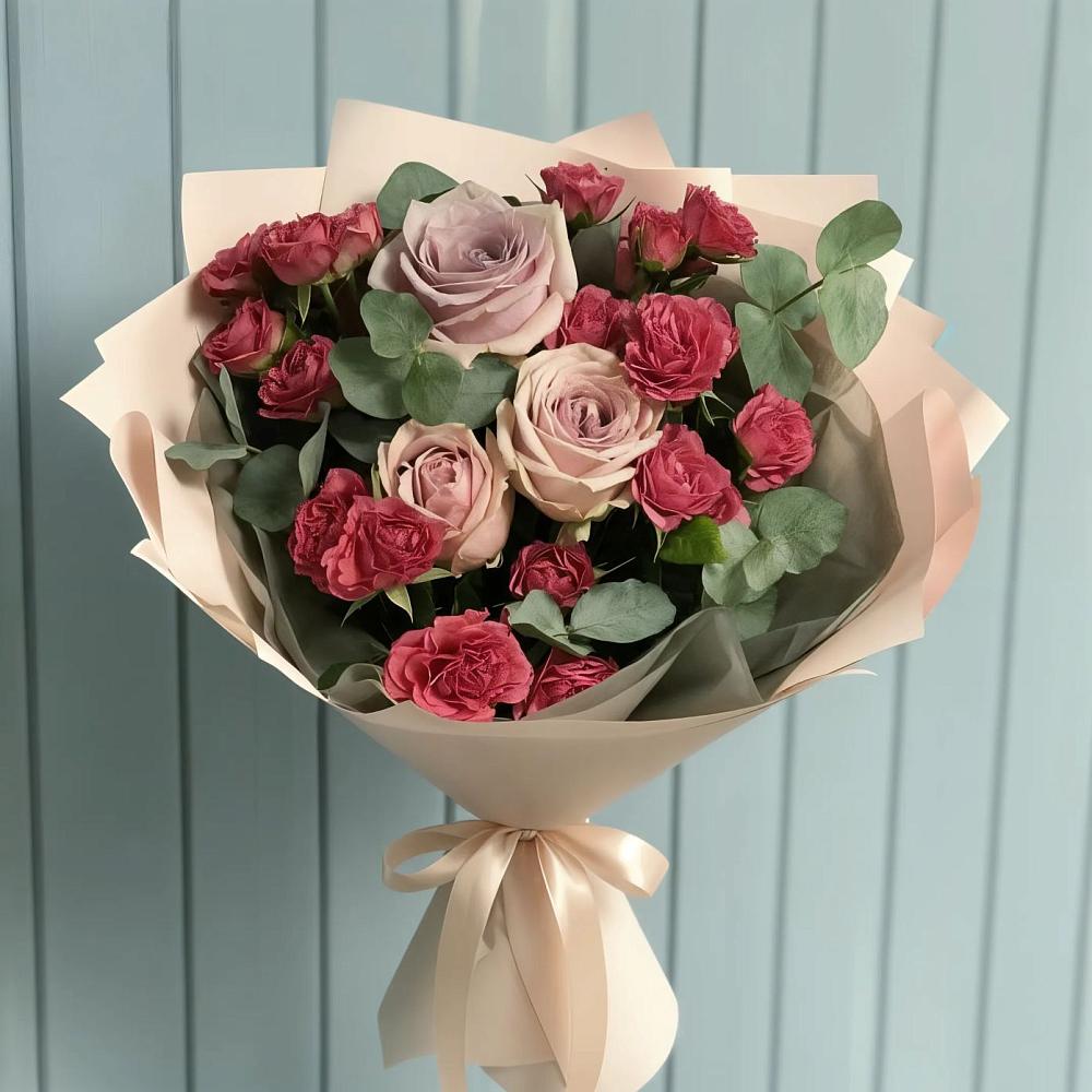 Букет восхищение в Ростове Букет цветов из: Гвоздики и Розы в Ростове