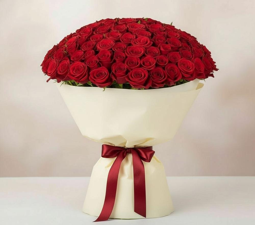 101 Красная роза Милано в Ростове Букет 101 Красная роза Милано в Ростове