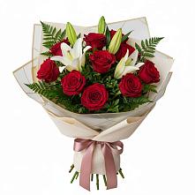 Букет цветов из:  Лилии и Розы в Ростове