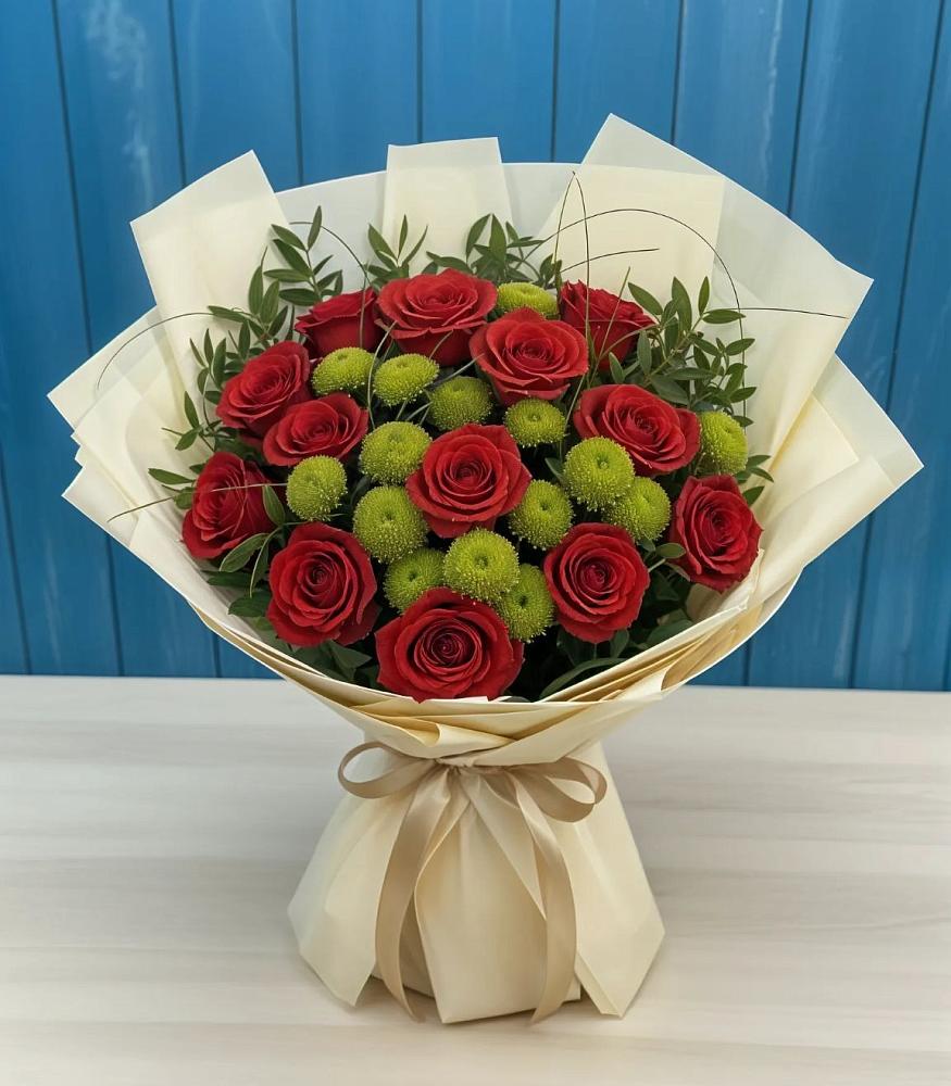 Букет цветов из: Розы и Хризантемы в Ростове