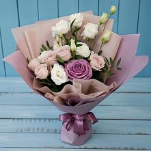 Букет цветов из:  Розы и Лизиантусы в Ростове