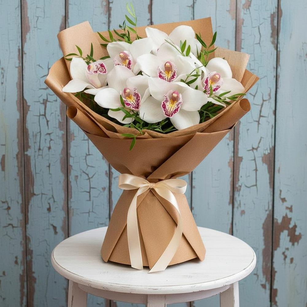 Букет цветов из: Орхидеи и Розы в Ростове