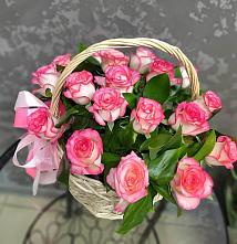 Цветочная композиция из Розы в корзине #REPLACE_PRED# Ростове