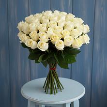 Букет 51 Белая роза Эдлесс Лав в Ростове