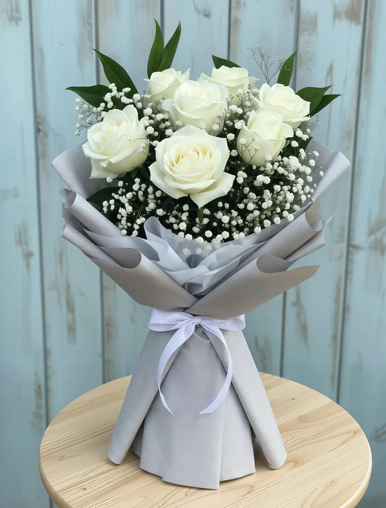 Букет из белых роз в Ростове Букет цветов из: Розы в Ростове