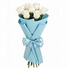 Букет 7 белых роз Проуд в Ростове