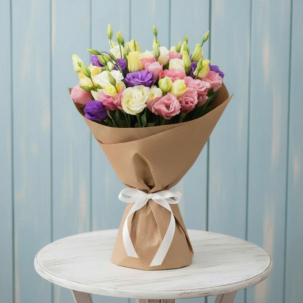 Букет Цветная эустома в Ростове Букет цветов из: Лизиантусы в Ростове