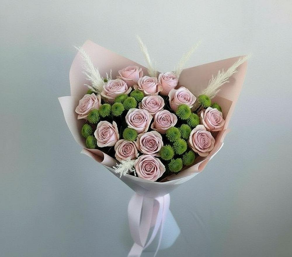 Букет доброе утро в Ростове Букет цветов из: Розы и Хризантемы в Ростове