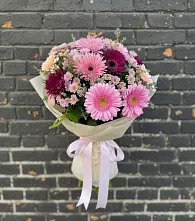Букет цветов из:  Герберы и Хризантемы в Ростове