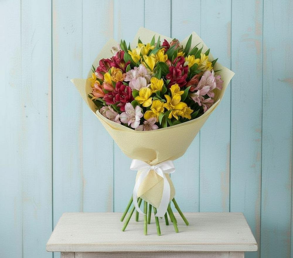Букет Летние краски в Ростове Букет цветов из: Альстромерии в Ростове