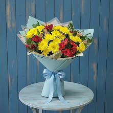 Букет цветов из:  Альстромерии и Хризантемы в Ростове